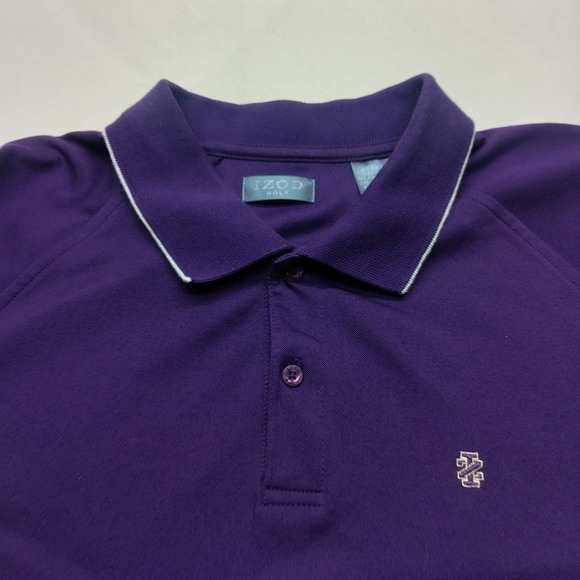 Izod Other - IZOD Golf Mens XL Purple Pima Cotton Blend Short Sleeve Polo Shirt 0349